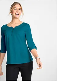 Leichtes Langarm-Shirt mit Knopfleiste, bonprix