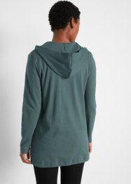 Gilet T-shirt en coton avec capuche et cordon, bpc bonprix collection