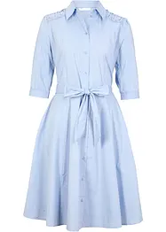 Robe-chemise à dentelle et ceinture à nouer, bonprix