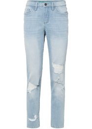 Mom Jeans mit Destroy-Effekten aus Bio-Baumwolle, RAINBOW