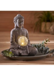 Lampe déco solaire Bouddha avec boule lumineuse, bpc living bonprix collection