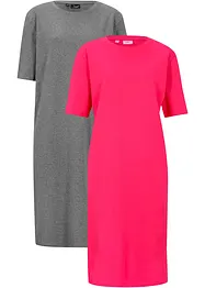 T-Shirtkleid, oversize (2er Pack), bonprix