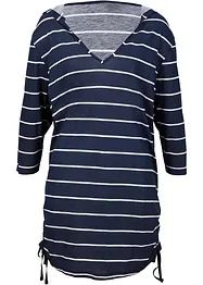 T-shirt long de plage à capuche en viscose, bonprix