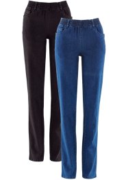 Straight Jeans, Mid Waist, lang, (2er Pack), bpc bonprix collection