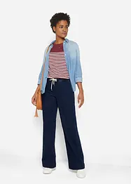 Wide Leg Jeans Mid Waist, Stretch, bonprix