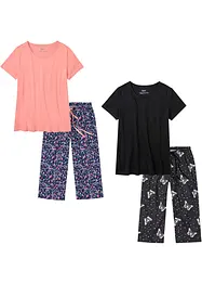 Lot de 2 pyjamas corsaire, bonprix