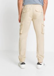 Pantalon cargo taille extensible à teneur en lin, Regular Fit, RAINBOW