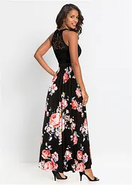 Sommer-Maxikleid mit Blumen-Print und Spitze, bonprix