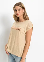 Longshirt mit hervorgehobener Schrift, bonprix