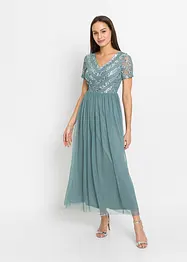 Maxikleid mit Paillettenstickerei, bonprix