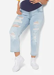 Verkürzte Umstandsjeans mit Destroy-Effekten, bonprix