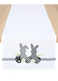 Chemin de table coton bio avec imprimé lapins de Pâques, bpc living bonprix collection