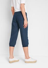 3/4 Hose mit Leinen und Bequembund, Loose-Fit, bpc bonprix collection