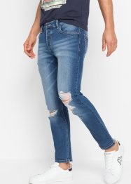 Slim Fit Stretch-Jeans in verkürzter Länge, Straight, RAINBOW