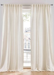Baumwoll Vorhang mit Leinenanteil (1er Pack), bpc living bonprix collection