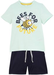 Kinder T-Shirt +  Bermuda aus Bio-Baumwolle (2-tlg.Set), bpc bonprix collection