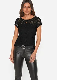 Blouse 2-en-1 en jersey et dentelle, bonprix