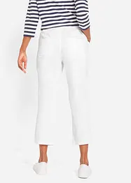 Pantalon 7/8 taille élastiquée en coton Paper Touch, bonprix