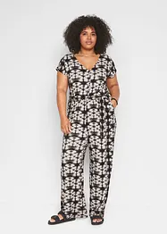 Jersey-Jumpsuit mit kurzem Arm, bonprix