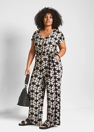 Jersey-Jumpsuit mit kurzem Arm, bonprix