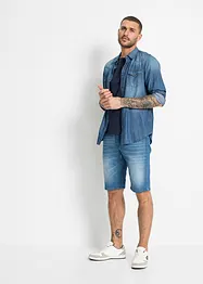 Bermuda en jean extensible avec entrejambe renforcé, Regular Fit, bonprix