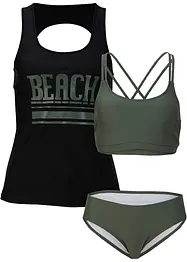 Tankini und Oberteil (3-tlg.Set), bonprix