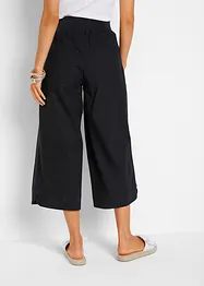 Pantalon en lin majoritaire, longueur 3/4, bonprix