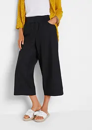 Pantalon en lin majoritaire, longueur 3/4, bonprix