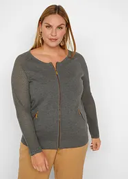 Strickjacke mit Reißverschlusstaschen, bonprix