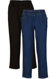 Straight Jeans, Mid Waist, Bequembund, (2er-Pack), bpc bonprix collection