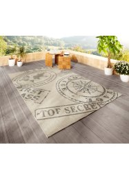 In- und Outdoor Teppich mit Kompass Motiv, bpc living bonprix collection
