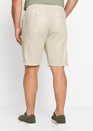 Bermuda à taille élastiquée en lin mélangé, Regular, bonprix