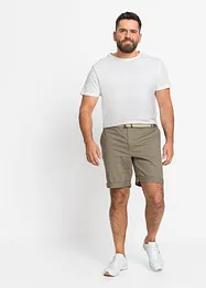 Stretch-Chino-Bermuda mit Gürtel, Regular Fit, bonprix