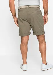 Stretch-Chino-Bermuda mit Gürtel, Regular Fit, bonprix