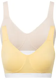 BH ohne Bügel mit Bio-Baumwolle (2er Pack), bonprix