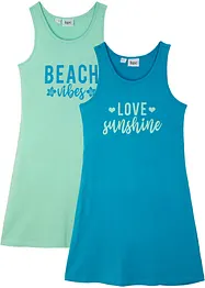Lot de 2 robes en jersey 100% coton, bonprix