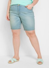 Stretch-Jeans-Bermuda mit farbigem Umschlag, John Baner JEANSWEAR