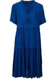 Knieumspielendes Viskose-Crinkle-Kleid mit Ausschnittdetail, bpc bonprix collection