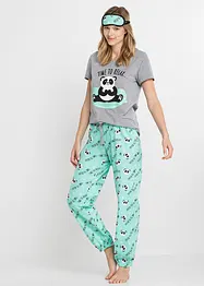 Pyjama mit Schlafmaske, bonprix