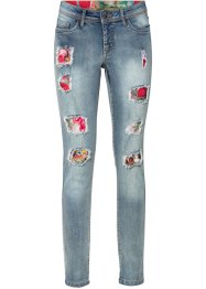 Skinny-Jeans mit bunten Destroy-Effekten, RAINBOW