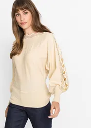 Pull avec dentelle, bonprix