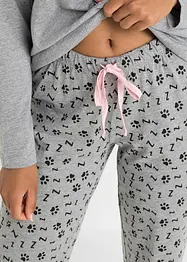 Pyjama mit Schlafmaske mit Bio-Baumwolle, bonprix