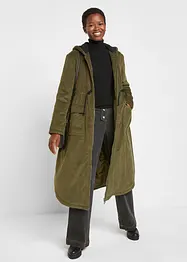Cord-Mantel mit Teddy-Fleece Kapuze aus reiner Baumwolle, bonprix