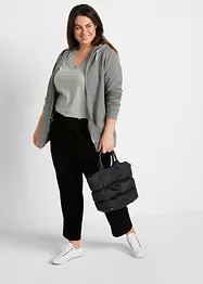 Weites Long-Shirt mit V-Ausschnitt, Kurzarm (5er Pack), bonprix