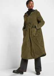 Weit geschnittener Cord-Mantel mit Teddy-Fleece Kapuze, Tunnelzug und  großen Taschen, bpc bonprix collection