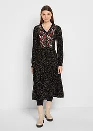 Robe midi en jersey de viscose avec lien à nouer, bonprix