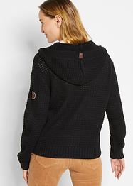 Strickjacke mit großen Knöpfen und Kapuze, bpc bonprix collection