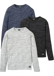 Langarmshirt (3er-Pack), bonprix