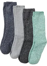 Thermo Frottee Socken mit Bio-Baumwolle (4er Pack), bpc bonprix collection