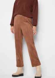 Pantalon en synthétique imitation cuir velours avec taille confortable, jambes larges, bpc bonprix collection